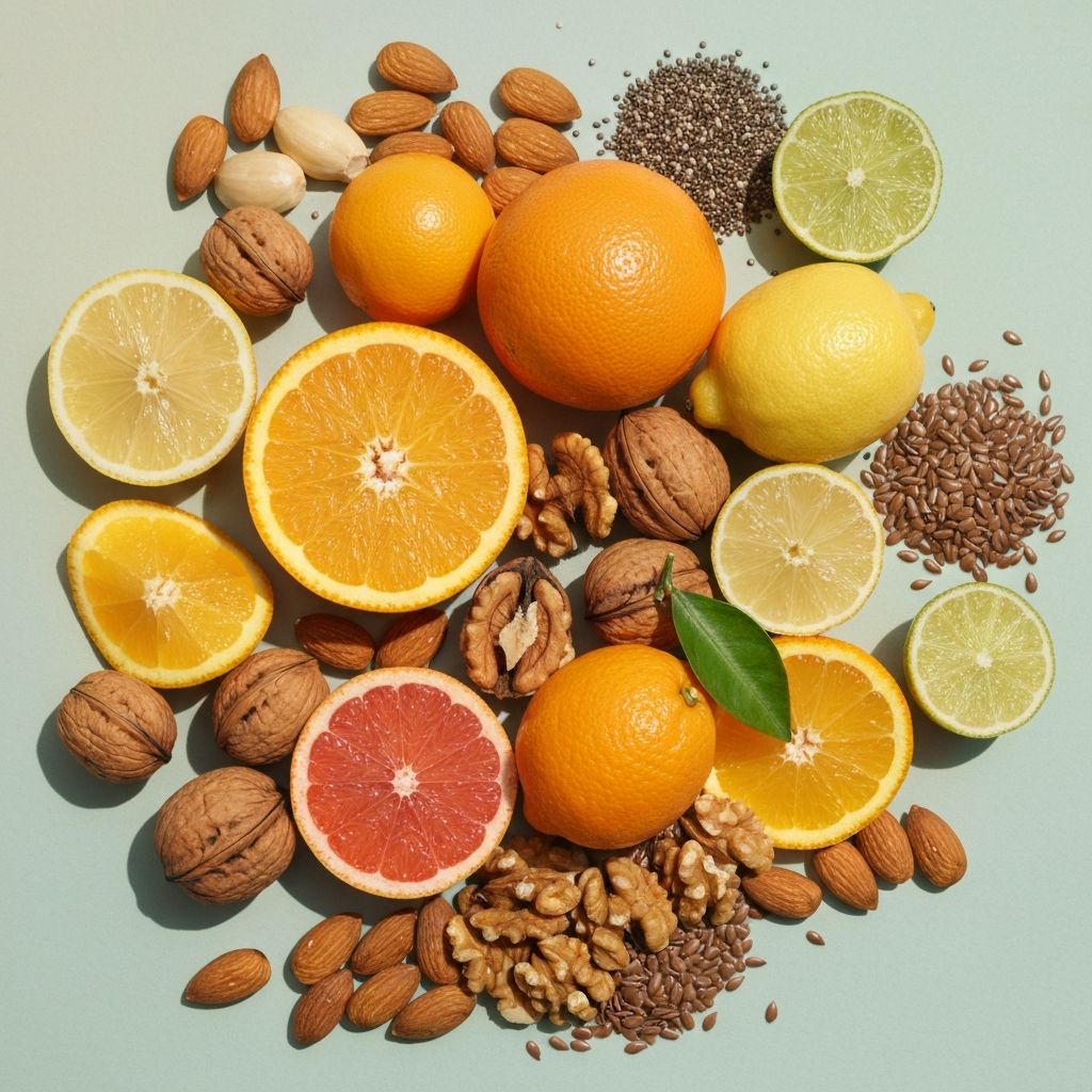 Citrusové ovoce a ořechy