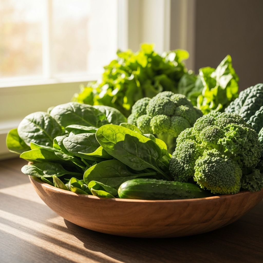 Listová zelenina s minerály